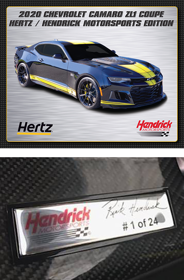 2020 Hertz-Hendrick Motorsports Camaro ZL1 plaque