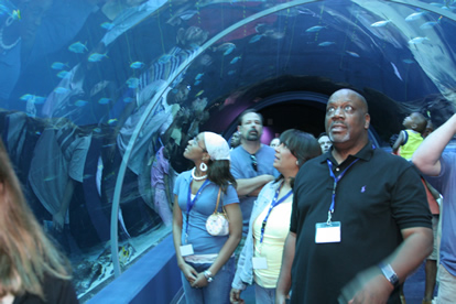 JAJF family at aquarium treating the families not the cancer 