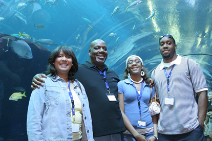 Jack and Jill Foundation family at aquarium treating the families not the cancer 