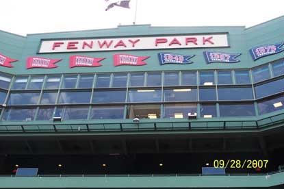 Fenway Park sign treating the families not the cancer 