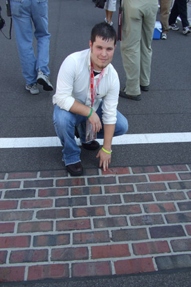 Jack and Jill Foundation man on brick walkway 