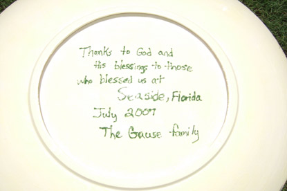 JAJF family thank you plate 