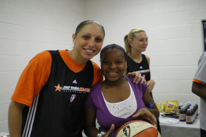 JAJF family at basketball game having a WOW experience 