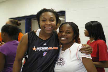 JAJF family at basketball game treating the families not the cancer 