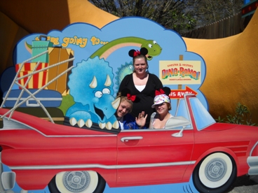 JAJF family with Mickey ears being treated to a Disney trip 