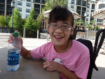 young girl taking a Jack and Jill Foundation late stage cancer timeout 