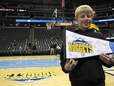 Jack and Jill Foundation young man at UNC Tarheel basketball game 