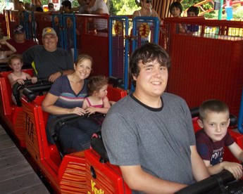 JAJF family on roller coaster taking a late stage cancer timeout 
