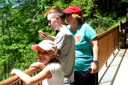 JAJF family on bridge taking a late stage cancer timeout 