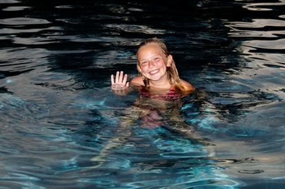 Jack and Jill Foundation young girl in swimming pool 