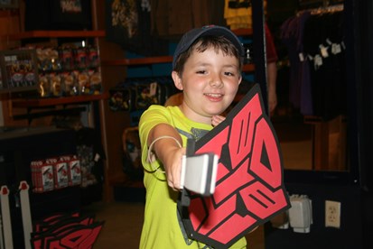 JAJF boy with Transformers sword taking a timeout from late stage cancer 