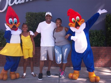 JAJF family with Woody the Woodpecker 