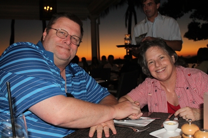 Jack and Jill Foundation couple dining outside 