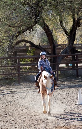 JAJF young girl horseback riding taking a timeout from late stage cancer 