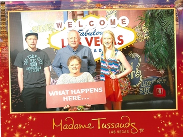 JAJF family at Madame Tussauds Wax Museum 