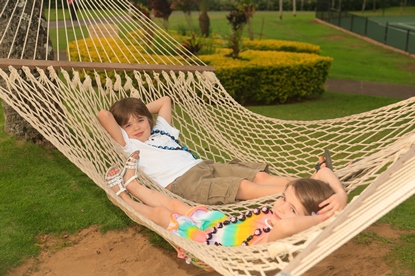 JAJF siblings in large hammock the best part of memories is making them 