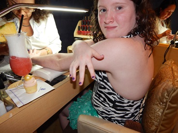young JAJF girl getting manicure the best part of memories is making them 