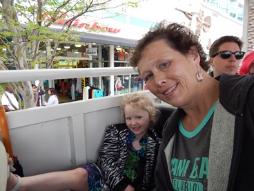 JAJF family at outdoor shopping mall 