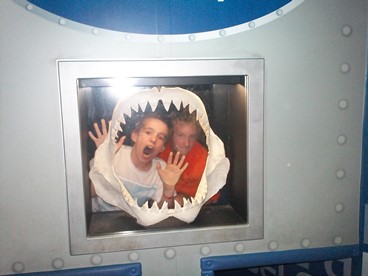 JAJF brother with shark mouth skeleton 