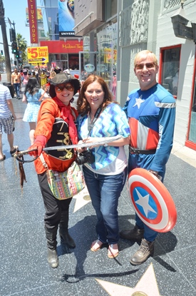 JAJF family with Captain America enjoying a WOW Experience 
