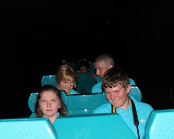 JAJF family on ride at Universal Studios making lasting memories 