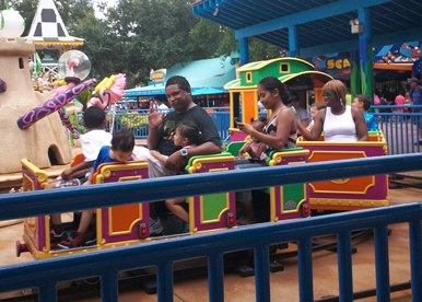 family on train making memories through JAJF trip 