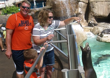 JAJF family feeding seal during cancer timeout vacation 