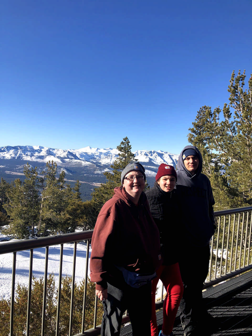 family hiking in the mountains enjoying a JAJF late stage cancer timeout 