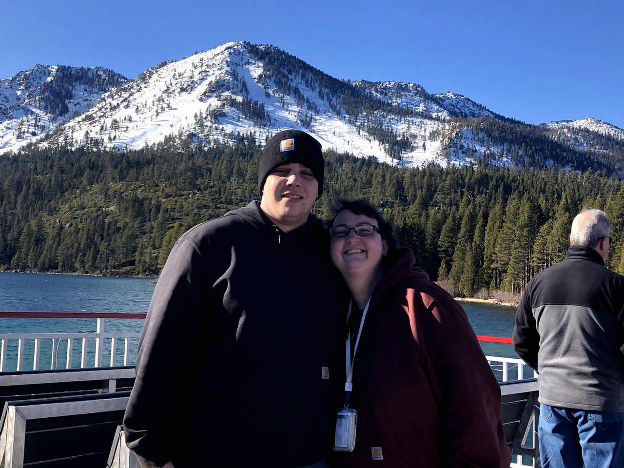 couple on a ferry during a JAJF late stage cancer timeout 