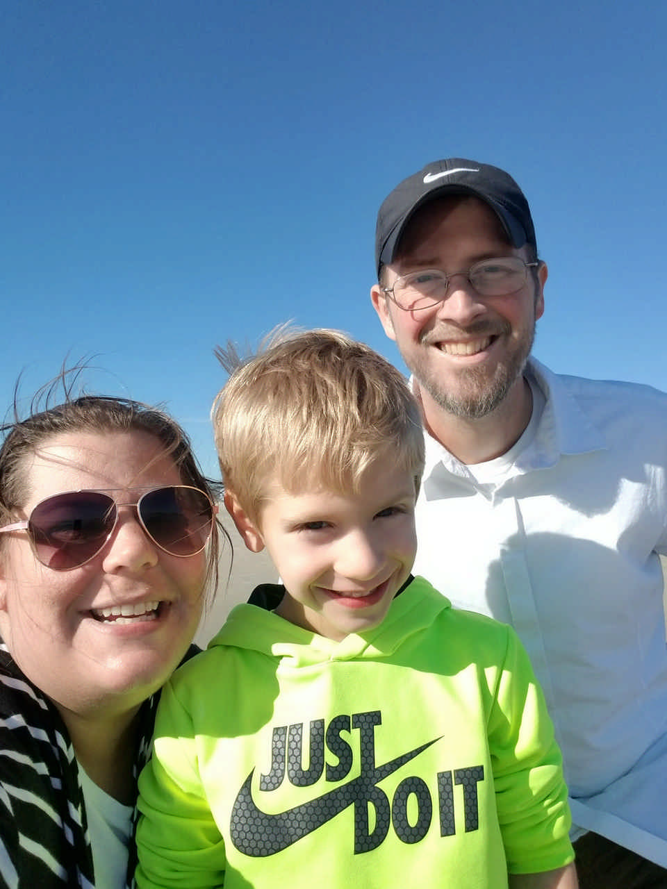 son with mom and dad on a JAJF late stage cancer timeout 