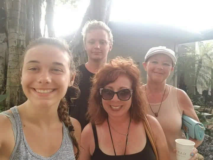 family selfie outside during a Jack and Jill Foundation WOW experience 