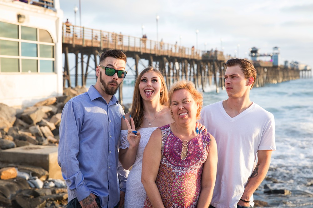family beside pier on a JAJF WOW experience 