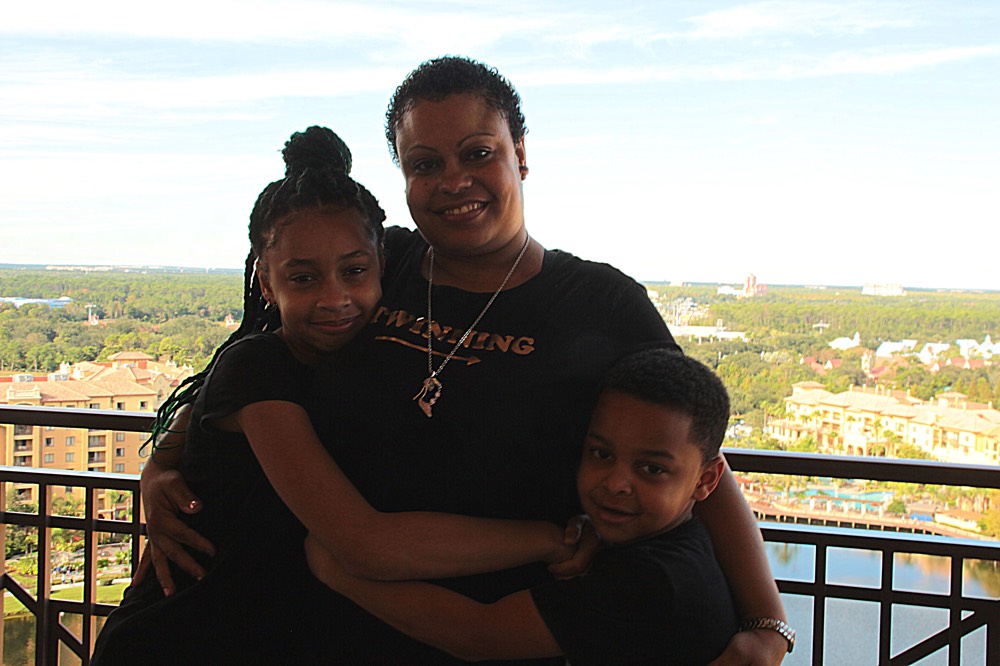 mom with daughter and son on a JAJF WOW experience 