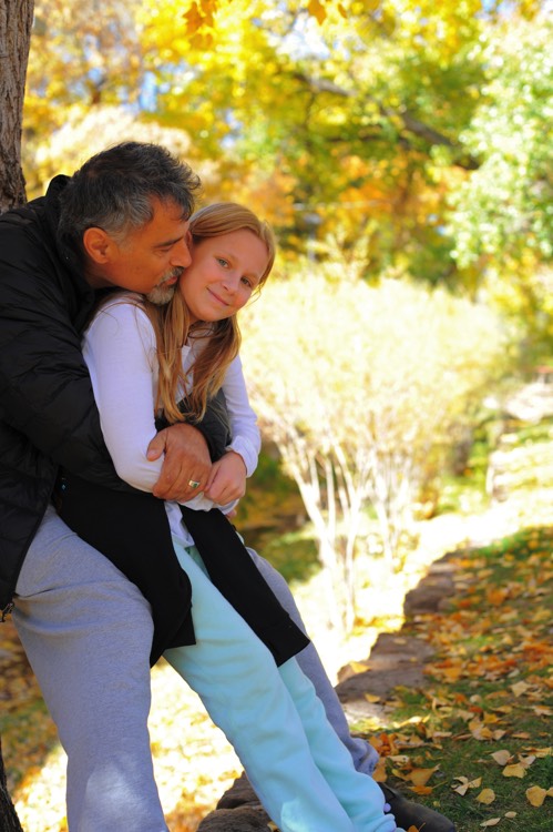 dad embracing daughter on a JAJF WOW experience 