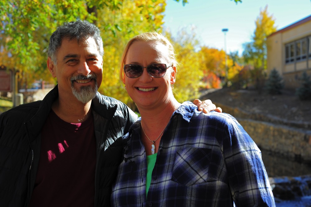 husband and wife embracing during a Jack and Jill Foundation WOW experience 
