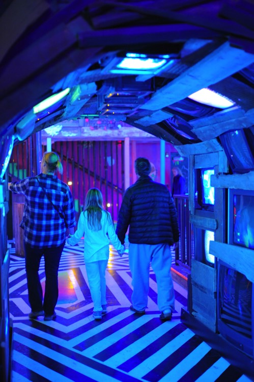 family at theme park on a JAJF WOW experience 