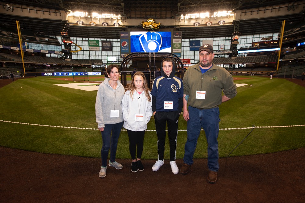JAJF family at Miller Park baseball field enjoying the power of WOW 