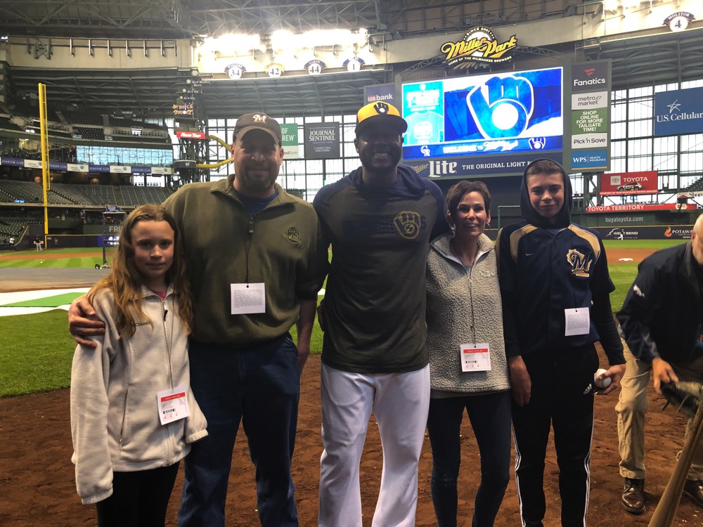 JAJF family at Miller Park baseball field enjoying the power of WOW 