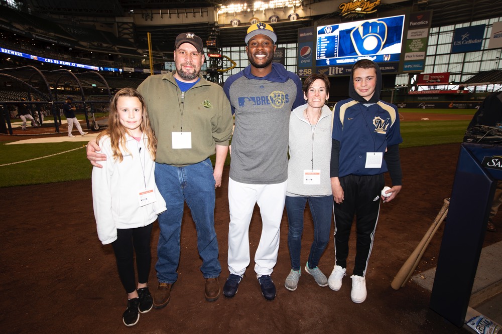 JAJF family at Miller Park baseball field enjoying the power of WOW 