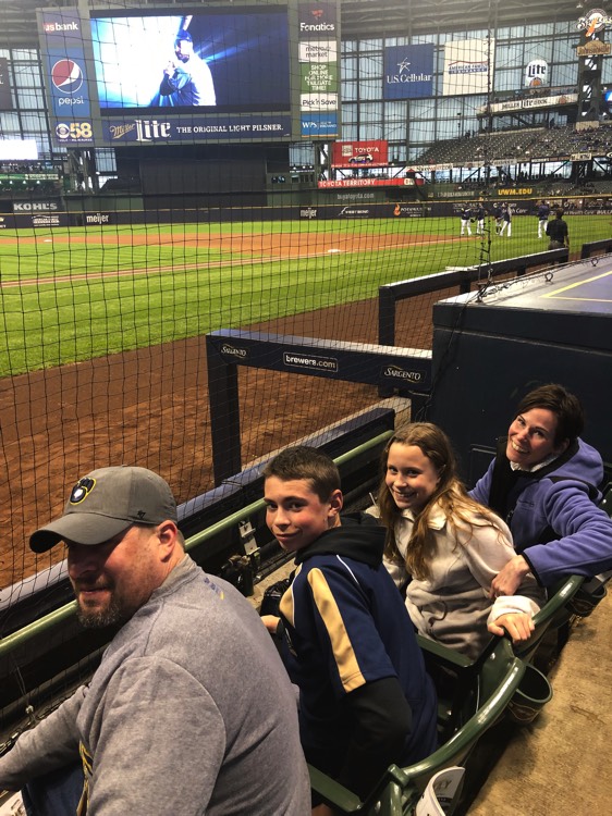 JAJF family at Miller Park baseball field enjoying the power of WOW 