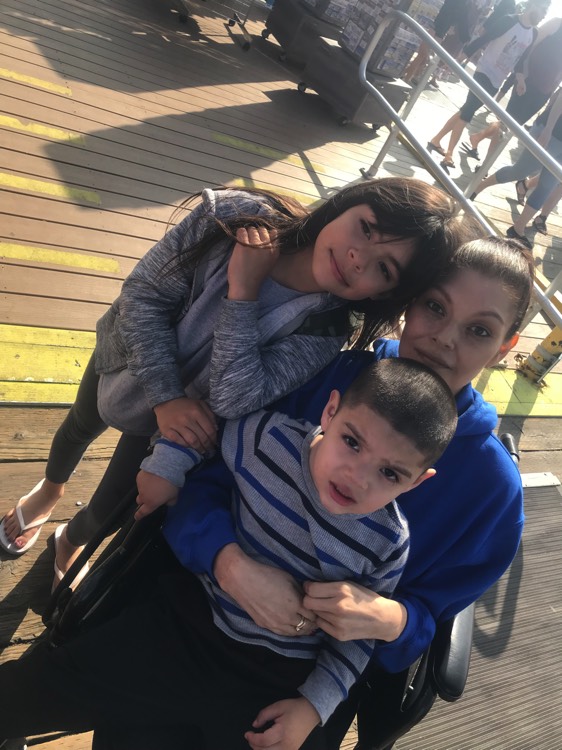 mom with daughter and son on a JAJF WOW experience 