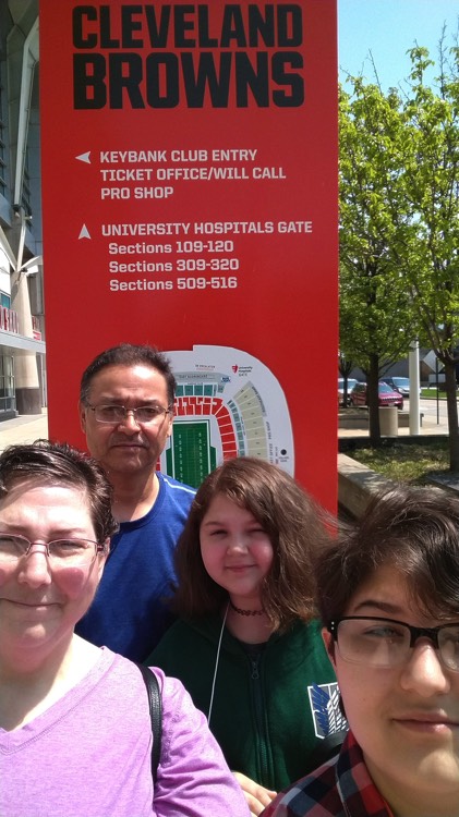 JAJF family at Cleveland Browns Stadium enjoying a WOW experience 