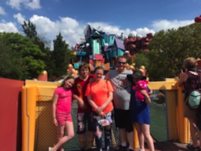 JAJF family at water ride in Universal Studios 