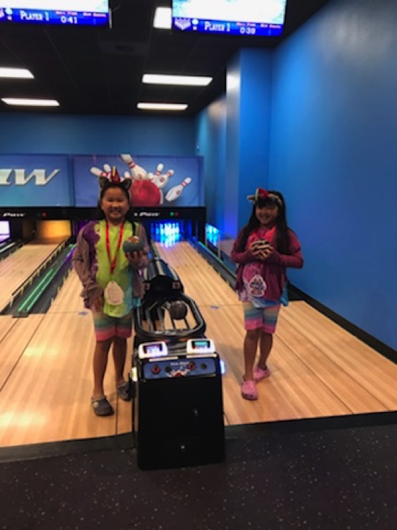 JAJF children bowling during a WOW experience 