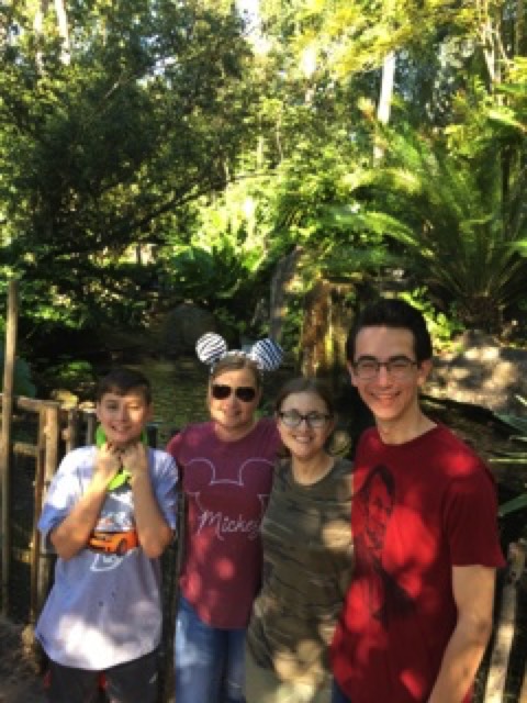 mom with children at Disney World on a JAJF WOW experience 