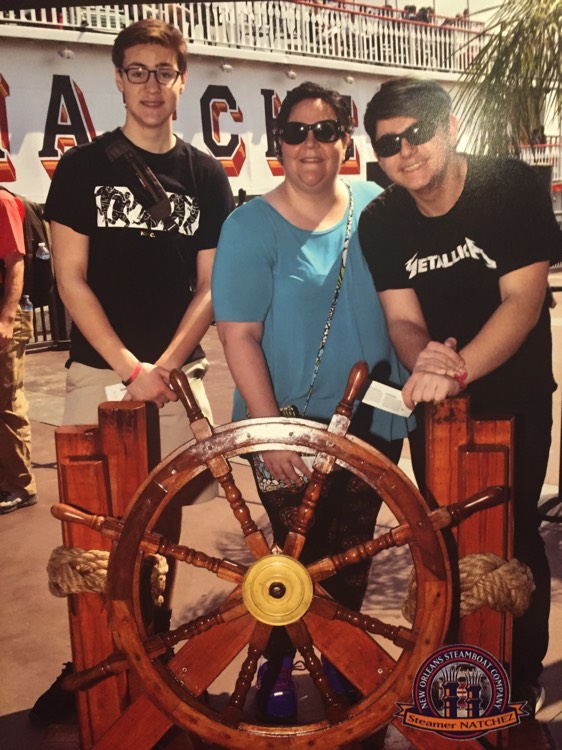 JAJF family with boat steering wheel making inheritable memories 